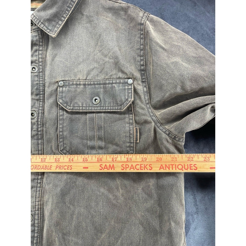 Legendary Whitetails Journeyman Jacket Shirt Mens M Waxed Plaid Lined Brown - Picture 5 of 12